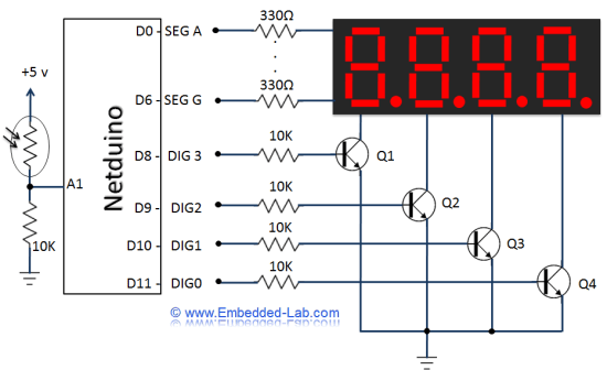 Day3 Seven Segment Led Circuit Diagram Embedded Lab