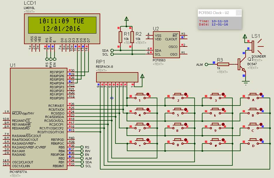PCF8563 based alarm clock Embedded Lab
