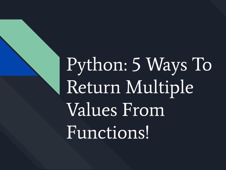 Python return Multiple Values Embedded Inventor