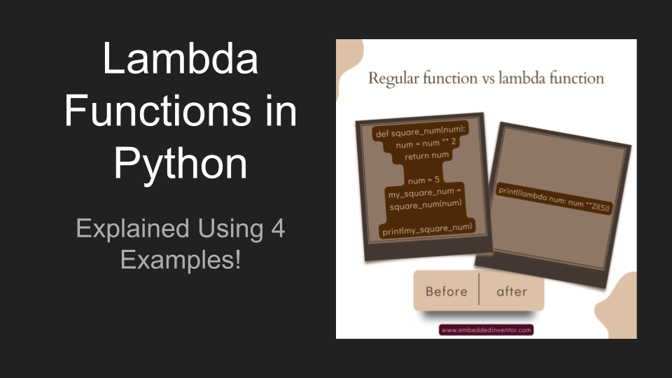 Lambda Functions in Python Explained Using 4 Examples!