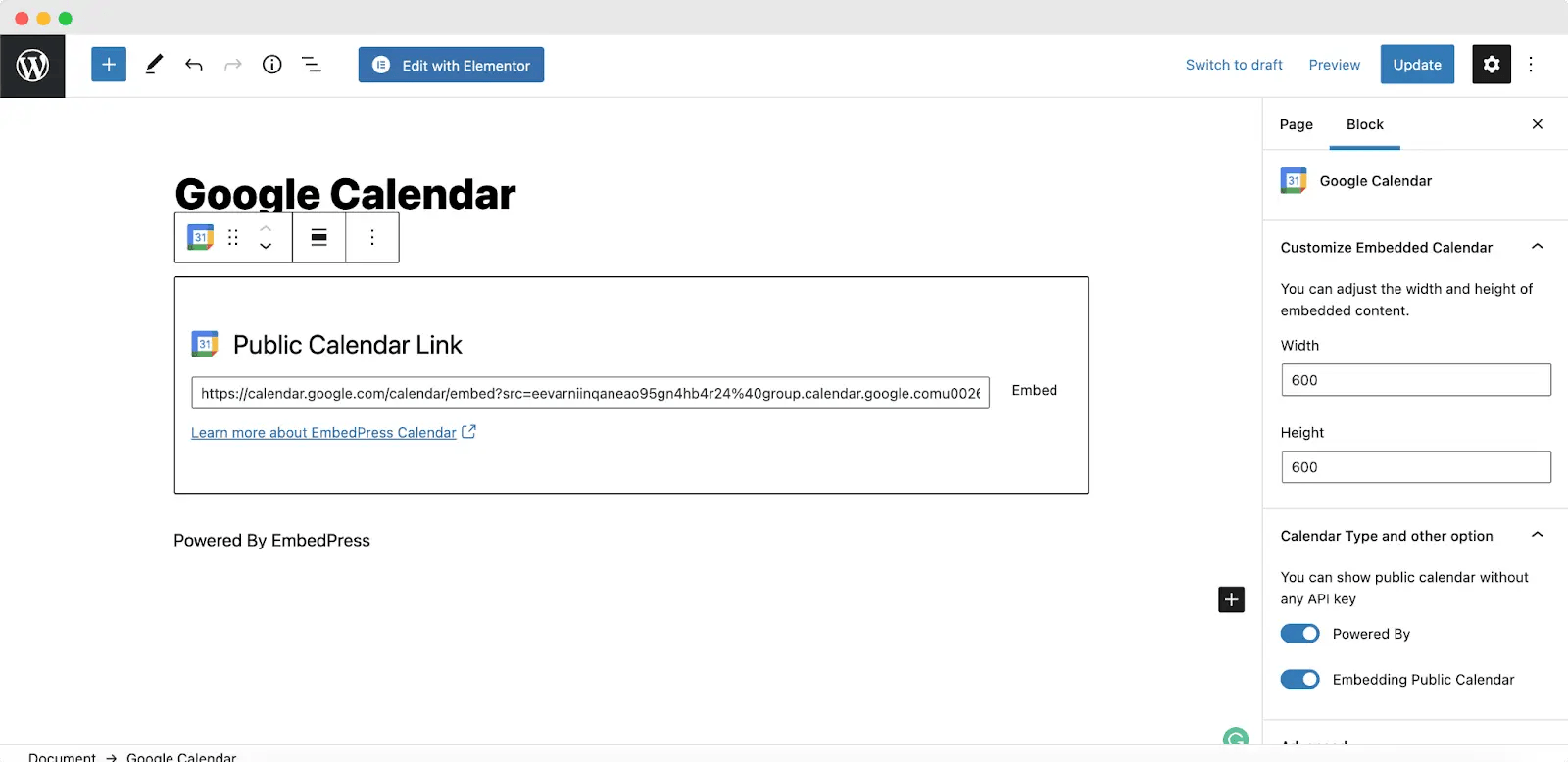 How To Embed Google Calendars In WordPress Using EmbedPress