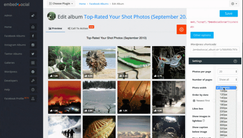 How to Change Facebook Album Thumbnail Size?