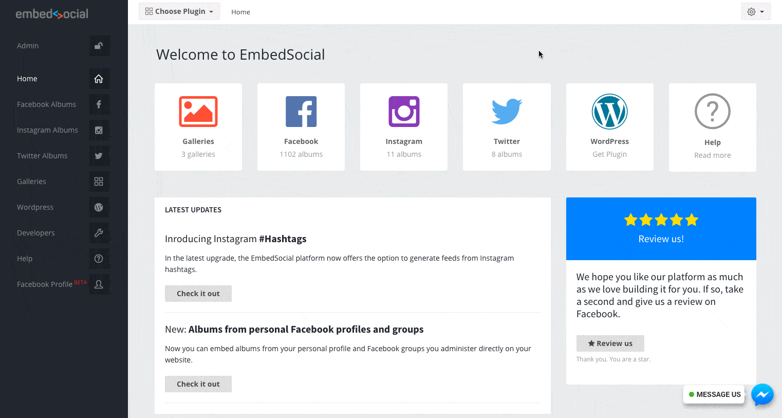 How to search the imported Facebook albums?