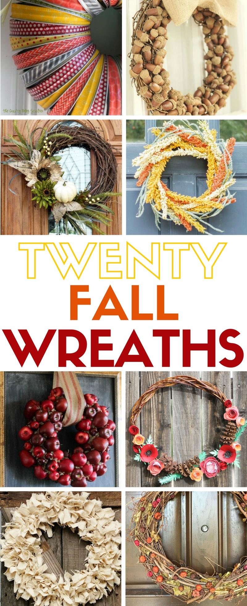 Easy Fall Wreaths {Linky Party} Embellishmints