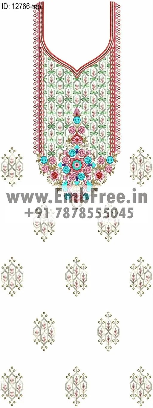 Download top dress embroidery designs ID12766 EmbFree