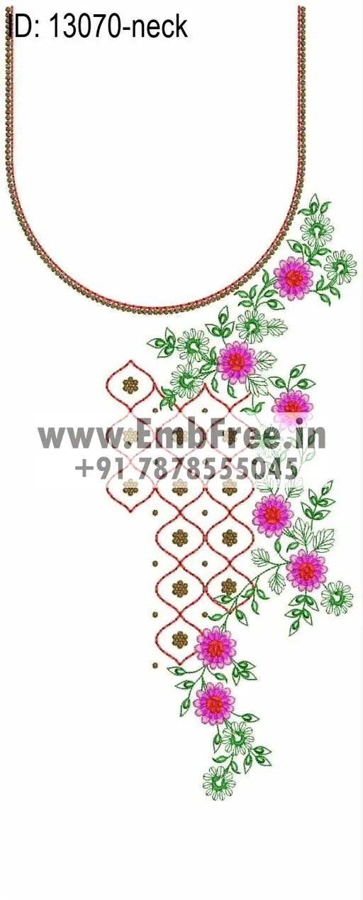 Download neck embroidery designs ID12807 EmbFree
