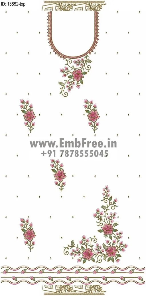Download dress embroidery design ID13852 EmbFree