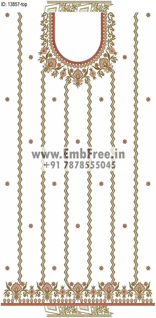 Download dress embroidery design ID13857 EmbFree
