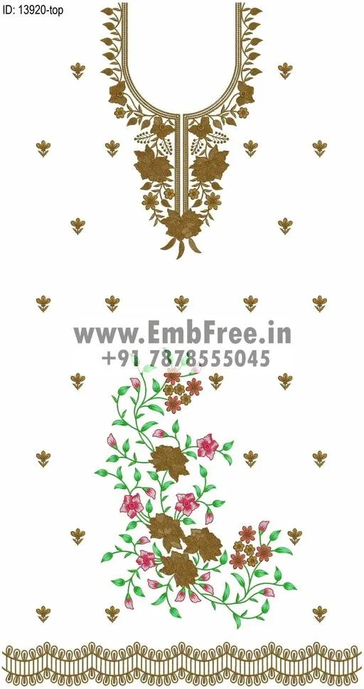 Download dress embroidery design ID13920 EmbFree