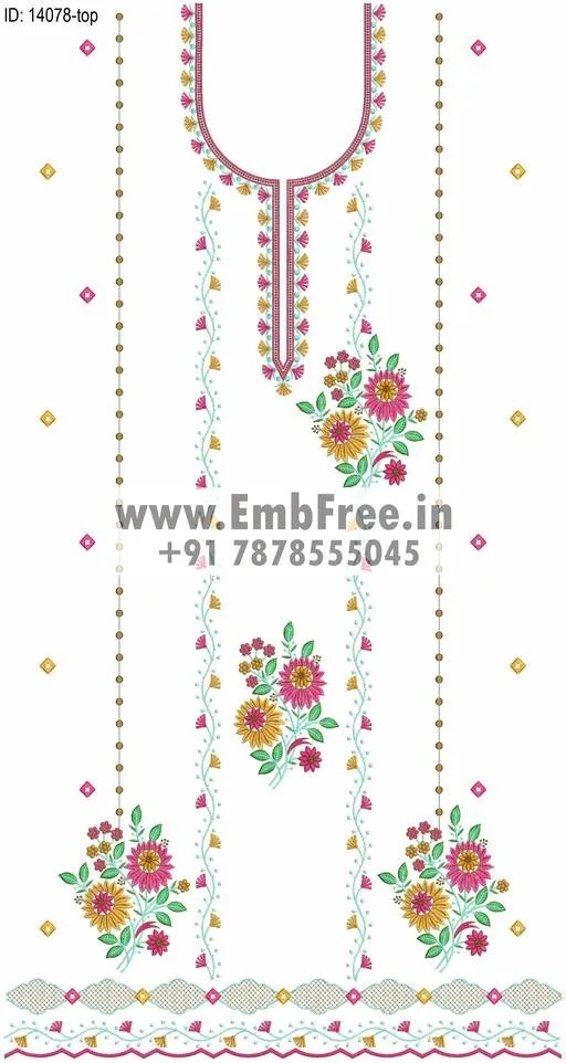 Download dress embroidery design ID14078 EmbFree