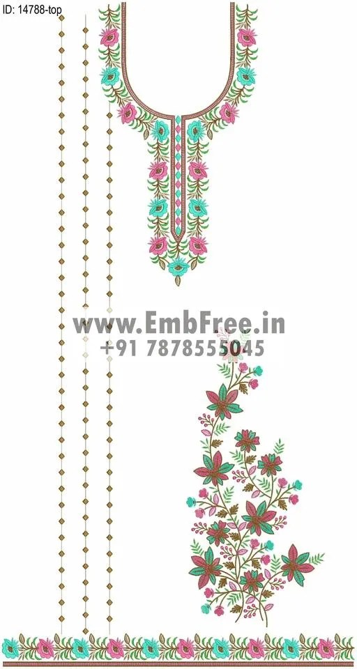 Download dress embroidery design ID14788 EmbFree