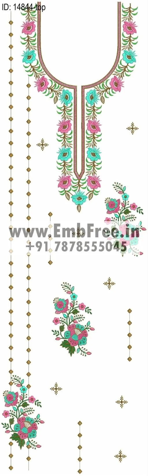 Download dress embroidery design ID14844 EmbFree