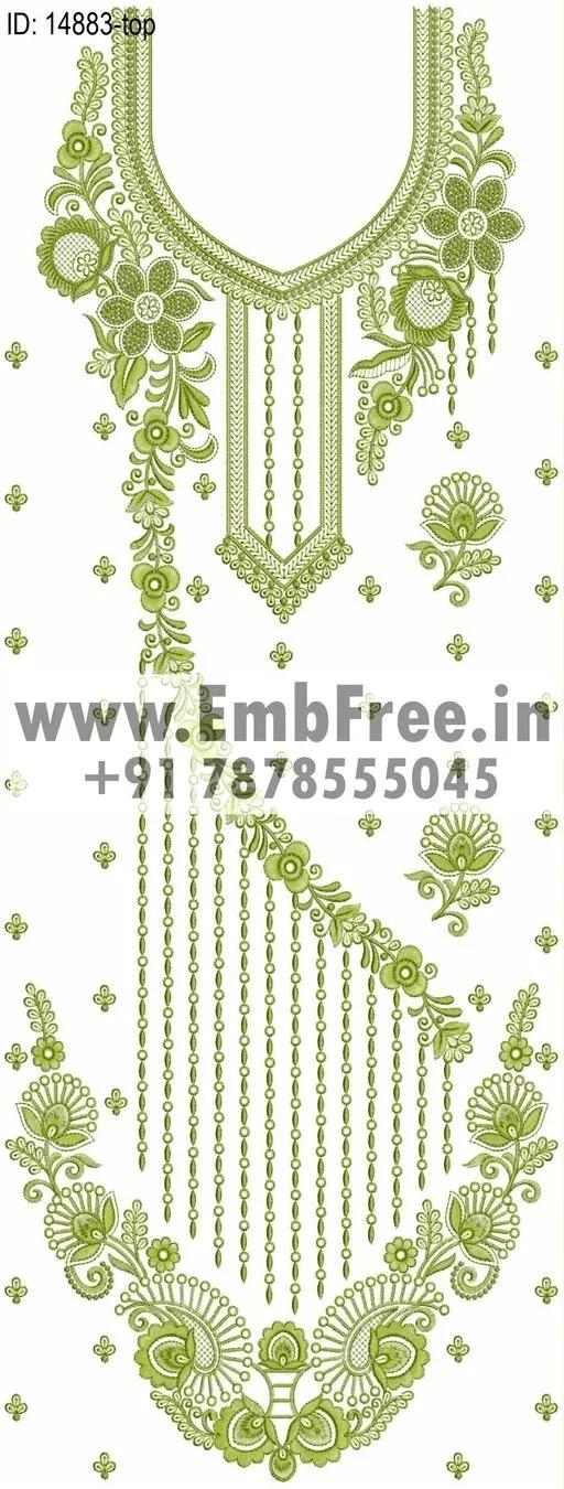 Download dress embroidery design ID14883 EmbFree