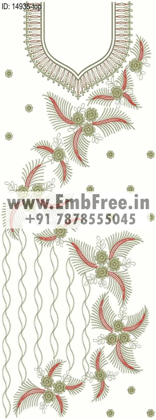 Download dress embroidery design ID14935 EmbFree