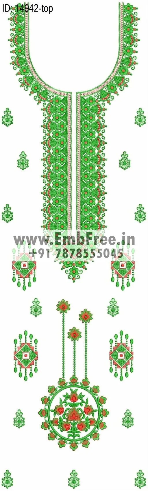 Download dress embroidery design ID14942 EmbFree
