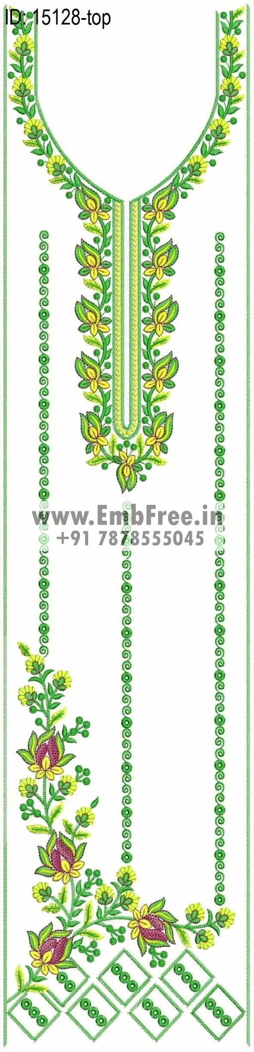 Download dress embroidery design ID15128 EmbFree