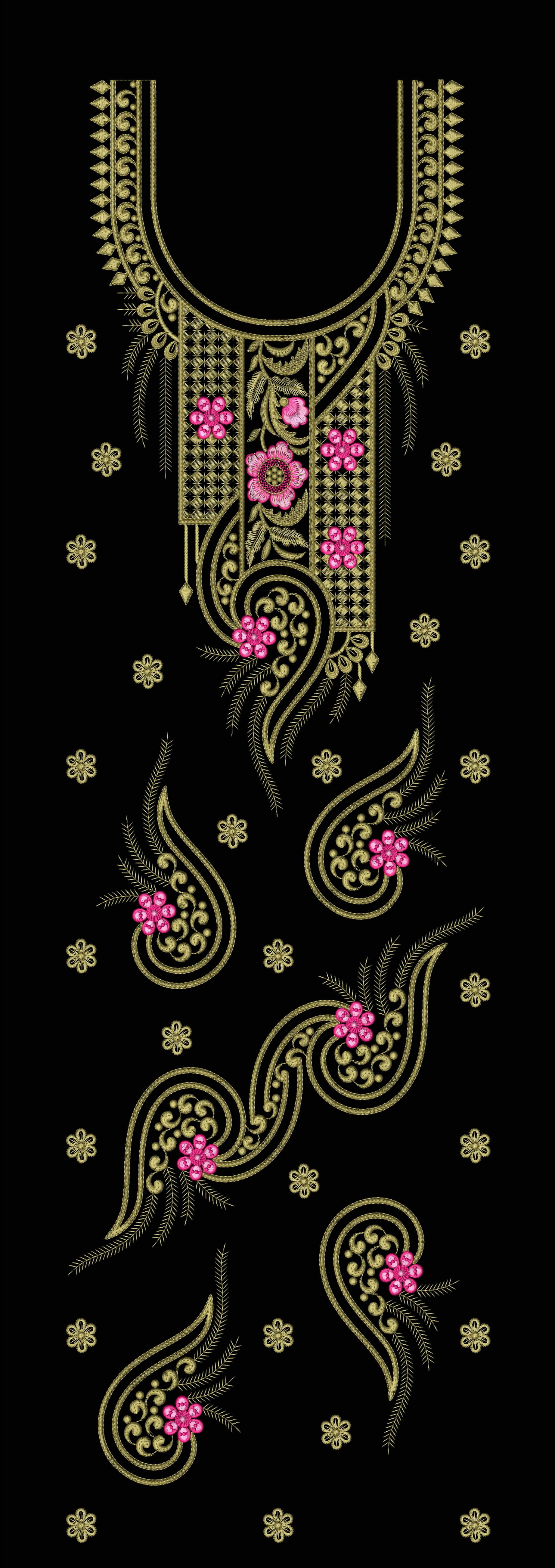 Download dress embroidery design ID5339 EmbFree