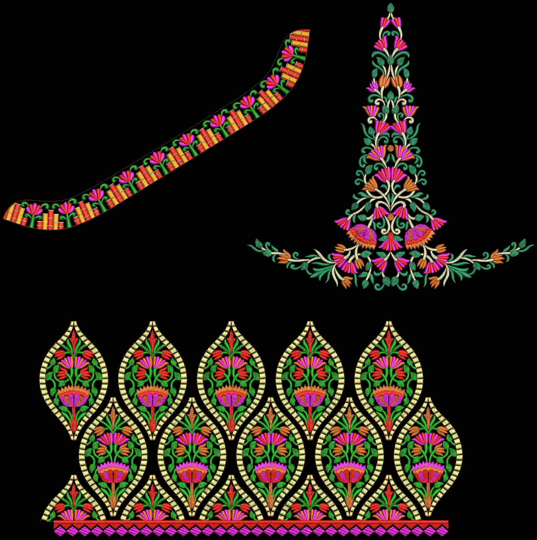 Download kolar with neck embroidery design ID4236 EmbFree