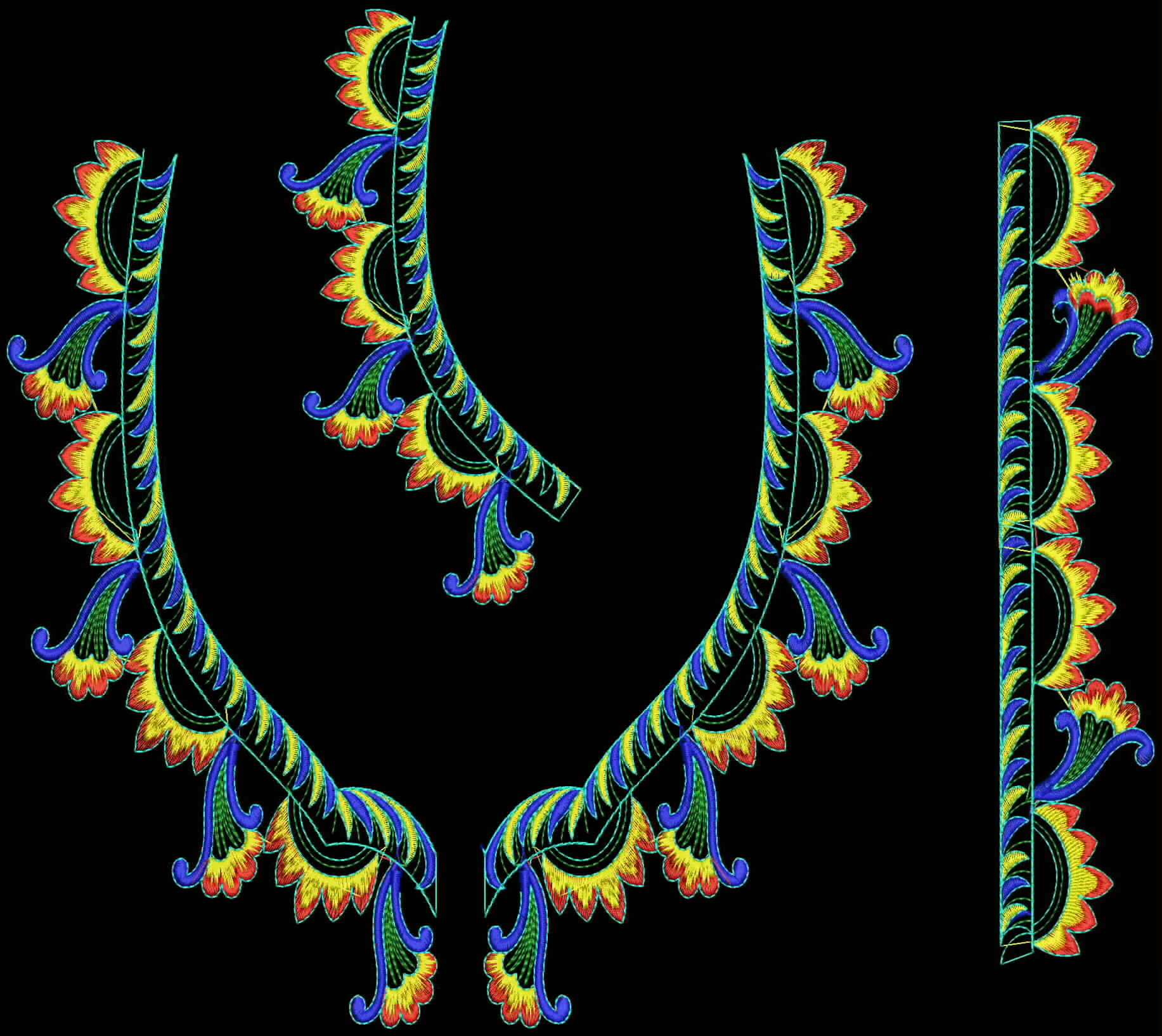 Download Blouse for usha and small embroidery machin ID4594 EmbFree