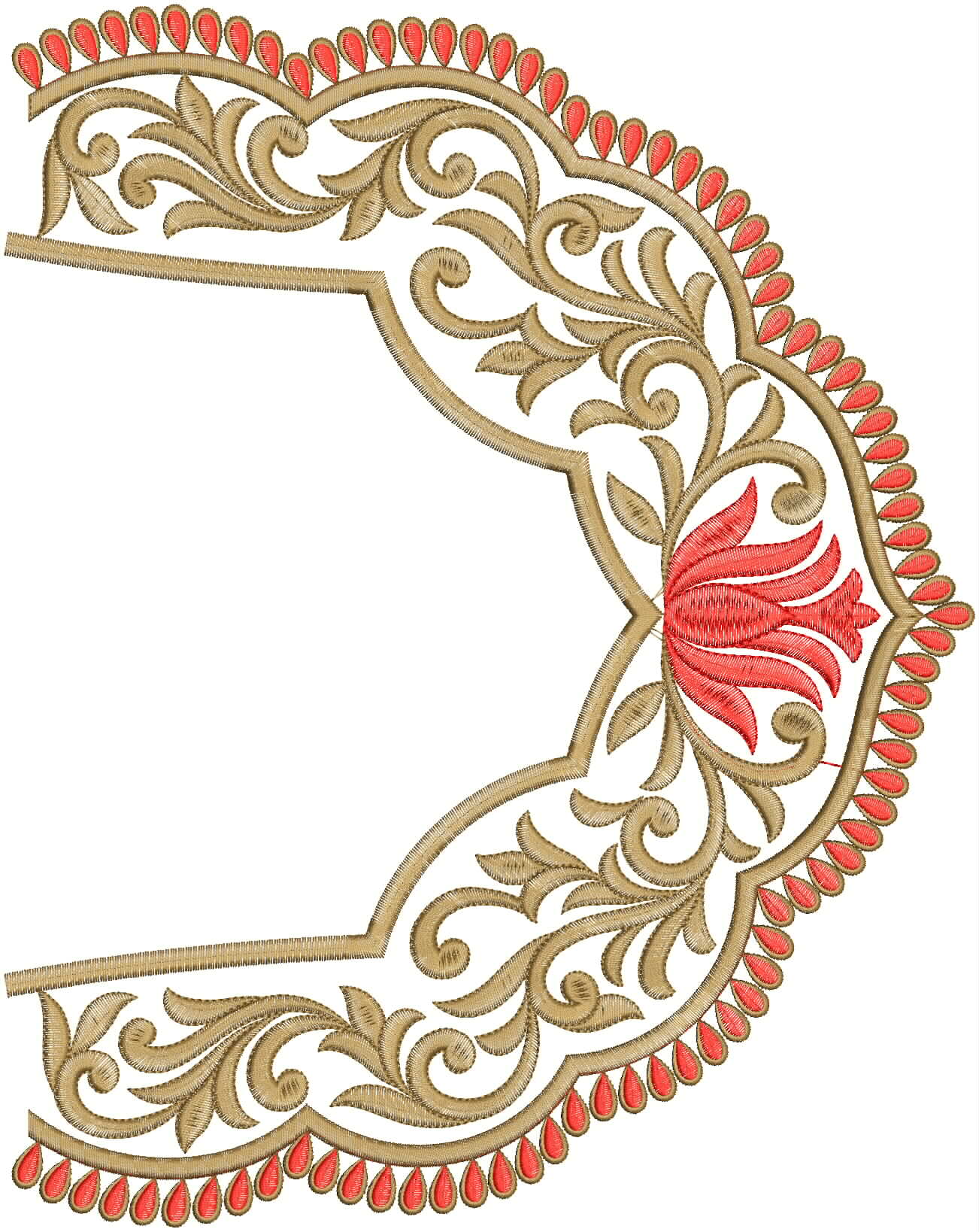 Download Blouse Embroidery design Neck Embroidery Design ID6616