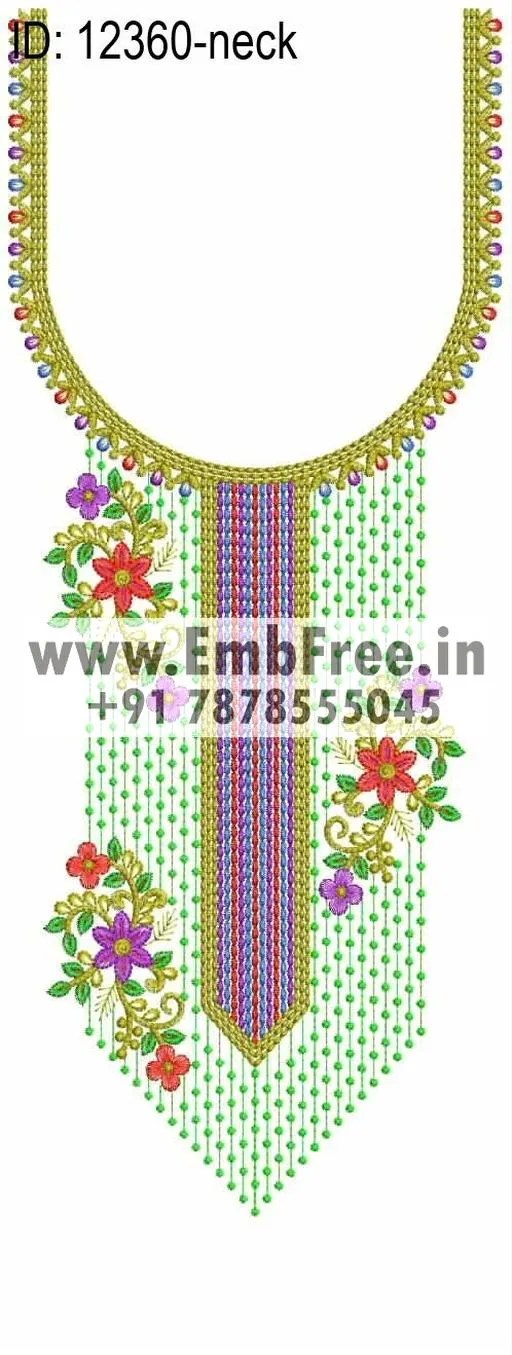 Download neck embroidery designs ID12360 EmbFree