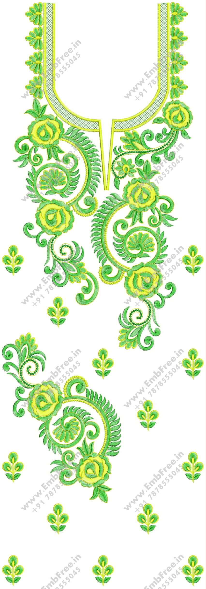 Download Dress embroidery design ID7764 EmbFree
