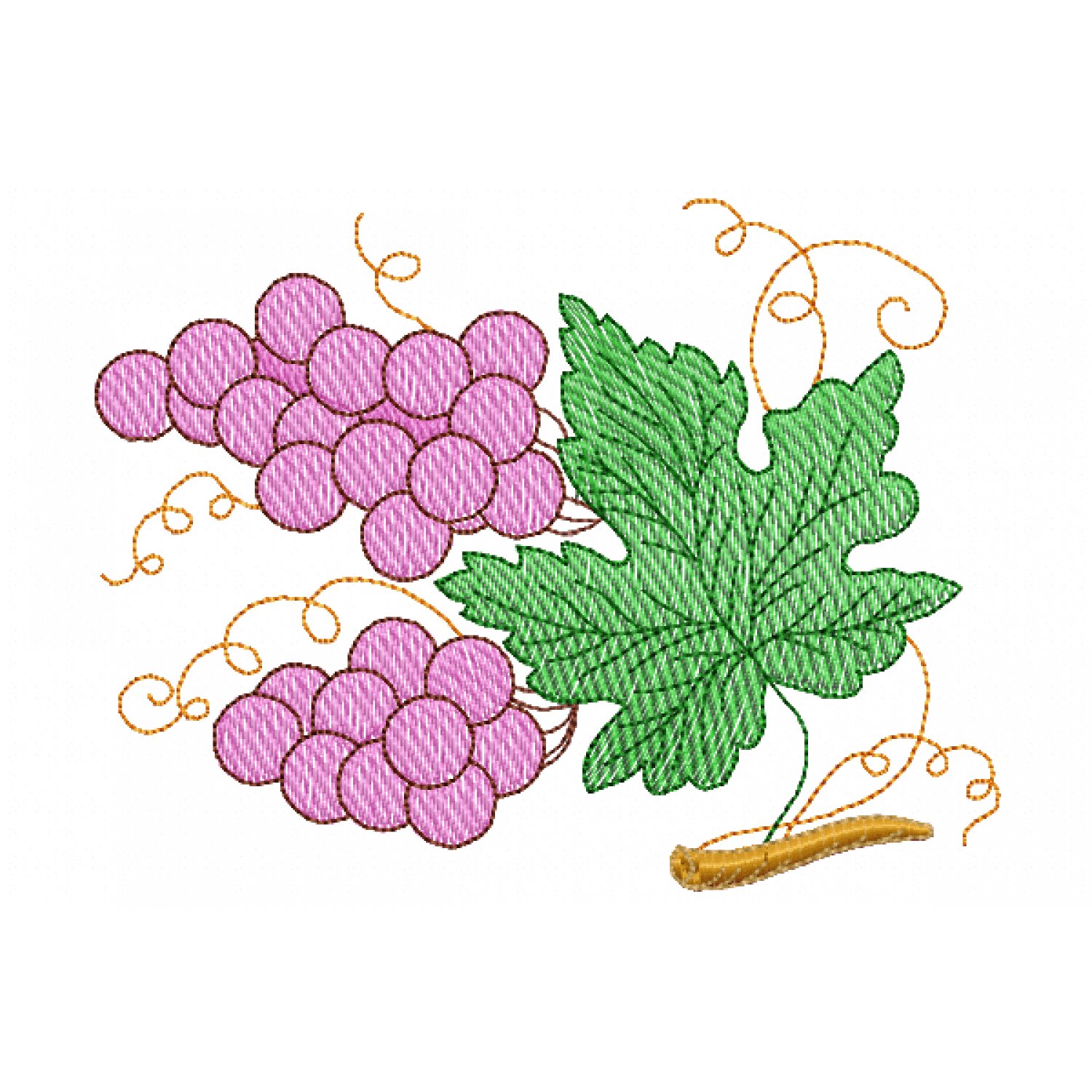 Grapes Embroidery Design