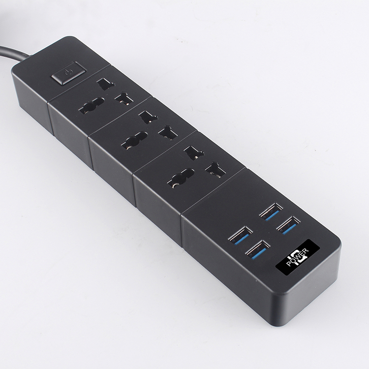 Extension Boards with USB Port 3 Outlets and 4 USB Ports, Universal Sockets EMbox