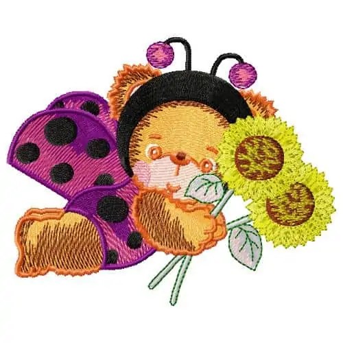 Ladybug bearsmachine embroidery designs Free embroidery designs