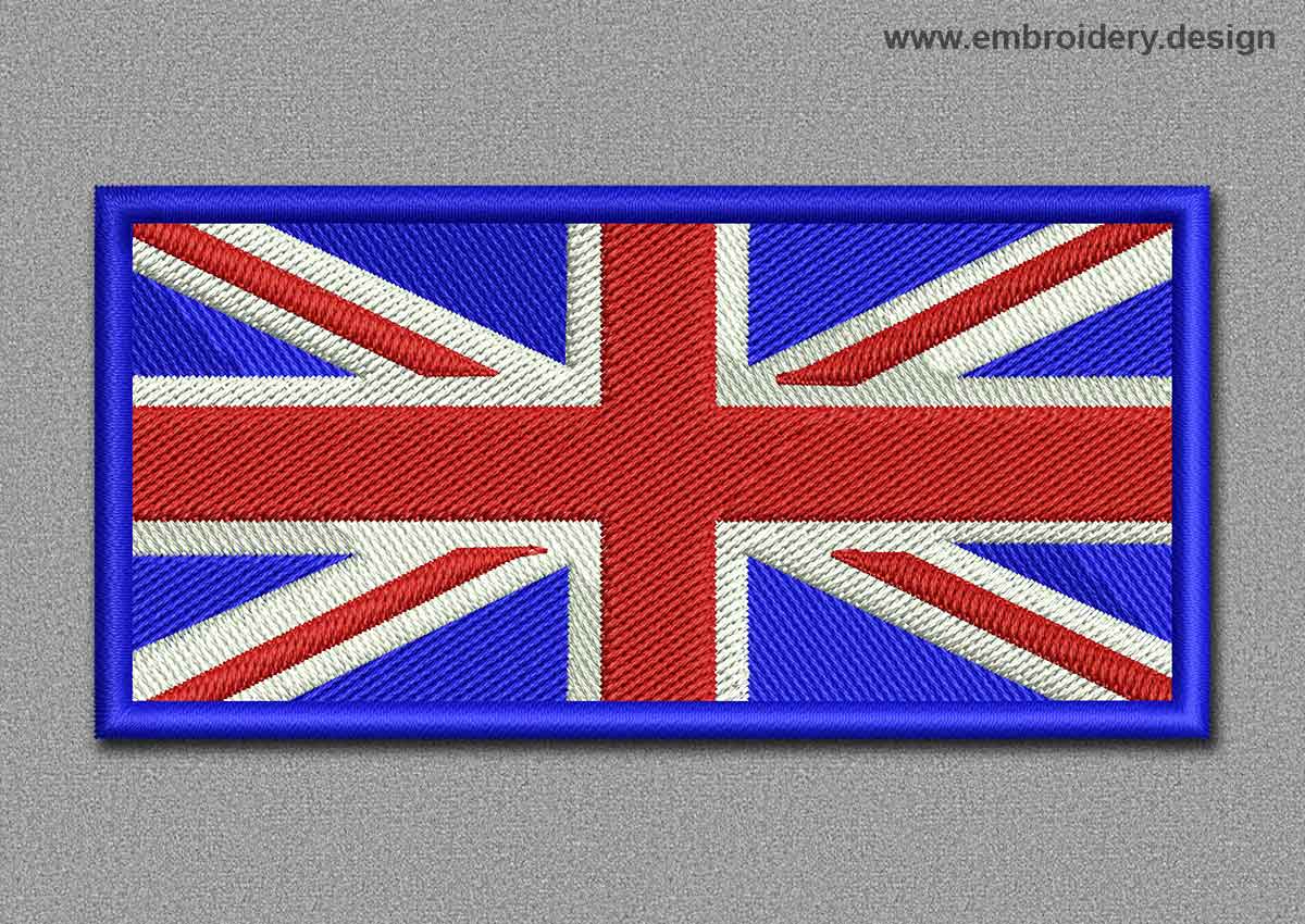 Design embroidery Rectangle Flags Flags Patch United Kingdom by www