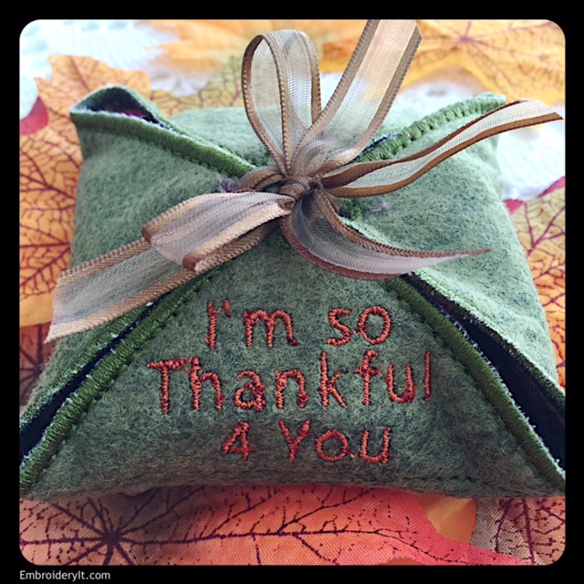 Machine Embroidered In The Hoop Fall Gift Box Set Embroidery It