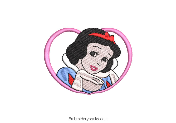 Snow White Princess Embroidery Designs Embroidery Designs Packs