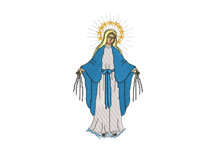 Virgin Mary Religious Embroidery Designs Embroidery Designs Packs