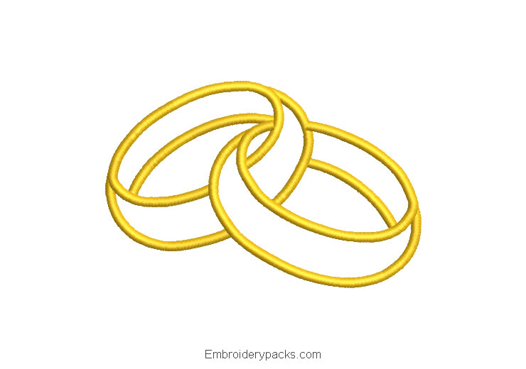 Wedding Rings Design Embroidery Embroidery Designs Packs