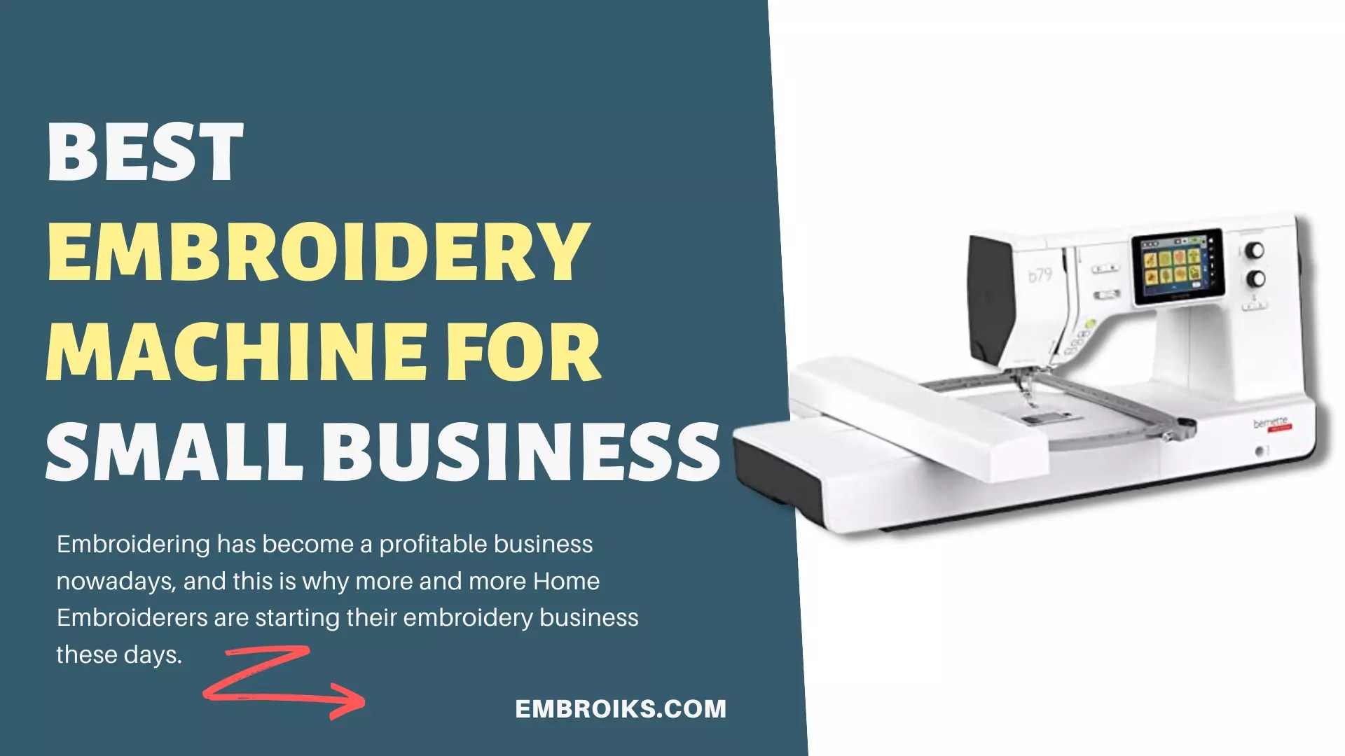 5 Best Embroidery Machine for Small Business 2022 Embroiks