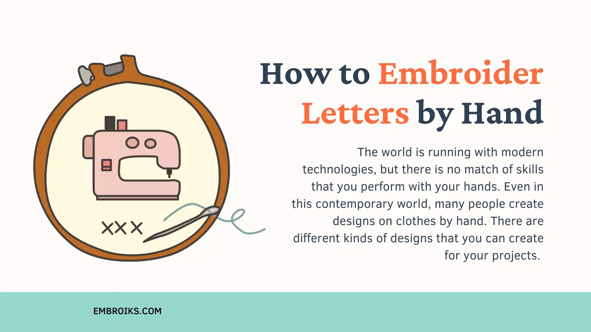 How to Embroider Letters by Hand Embroiks
