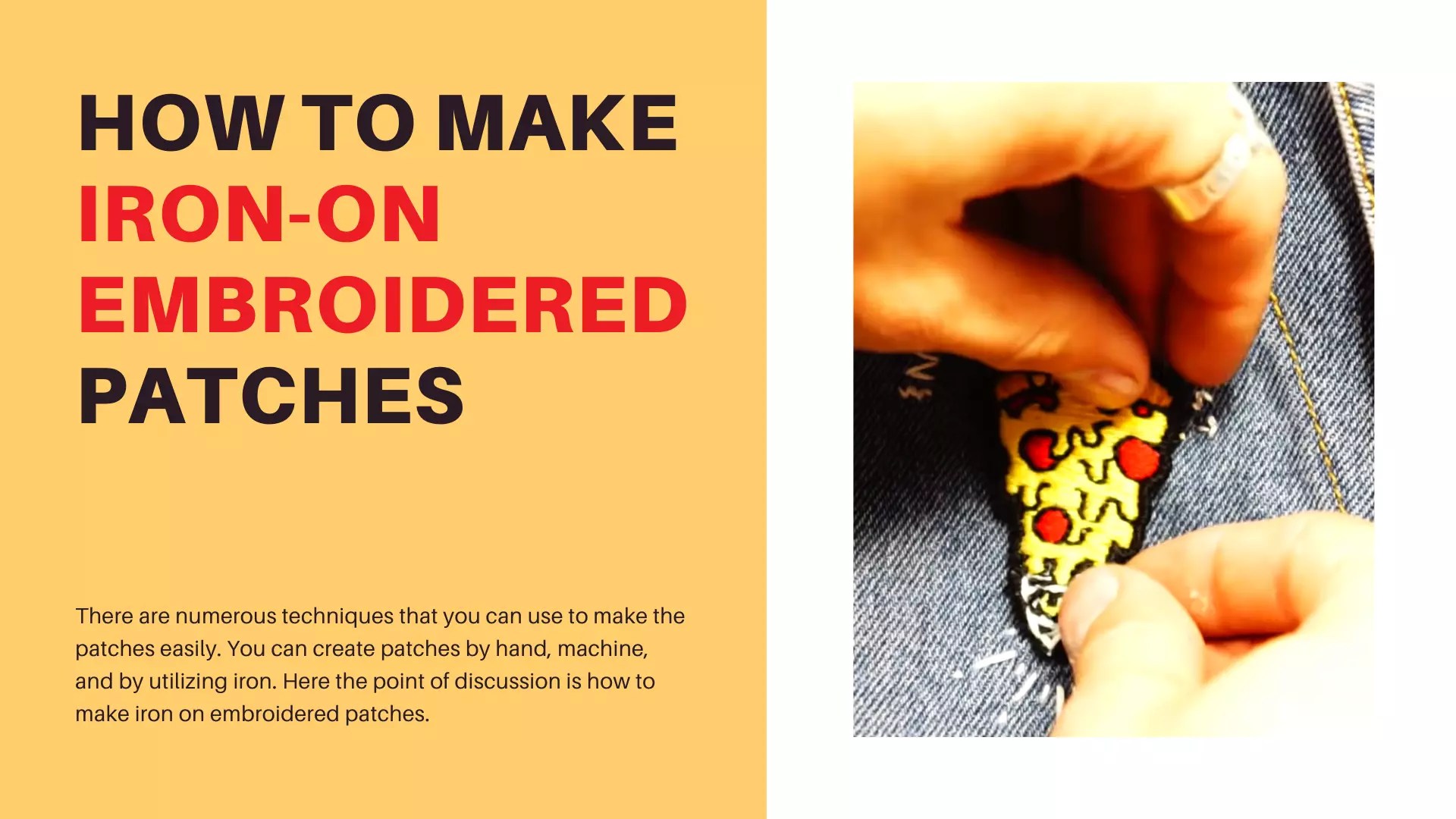 How to Make Ironon Embroidered Patches Embroiks