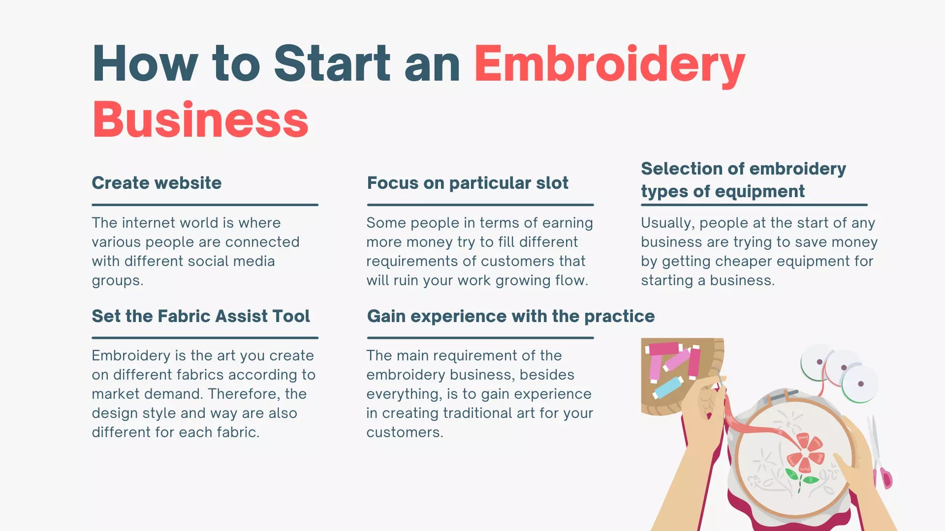 How to Start an Embroidery Business? Easy & Important Steps Embroiks