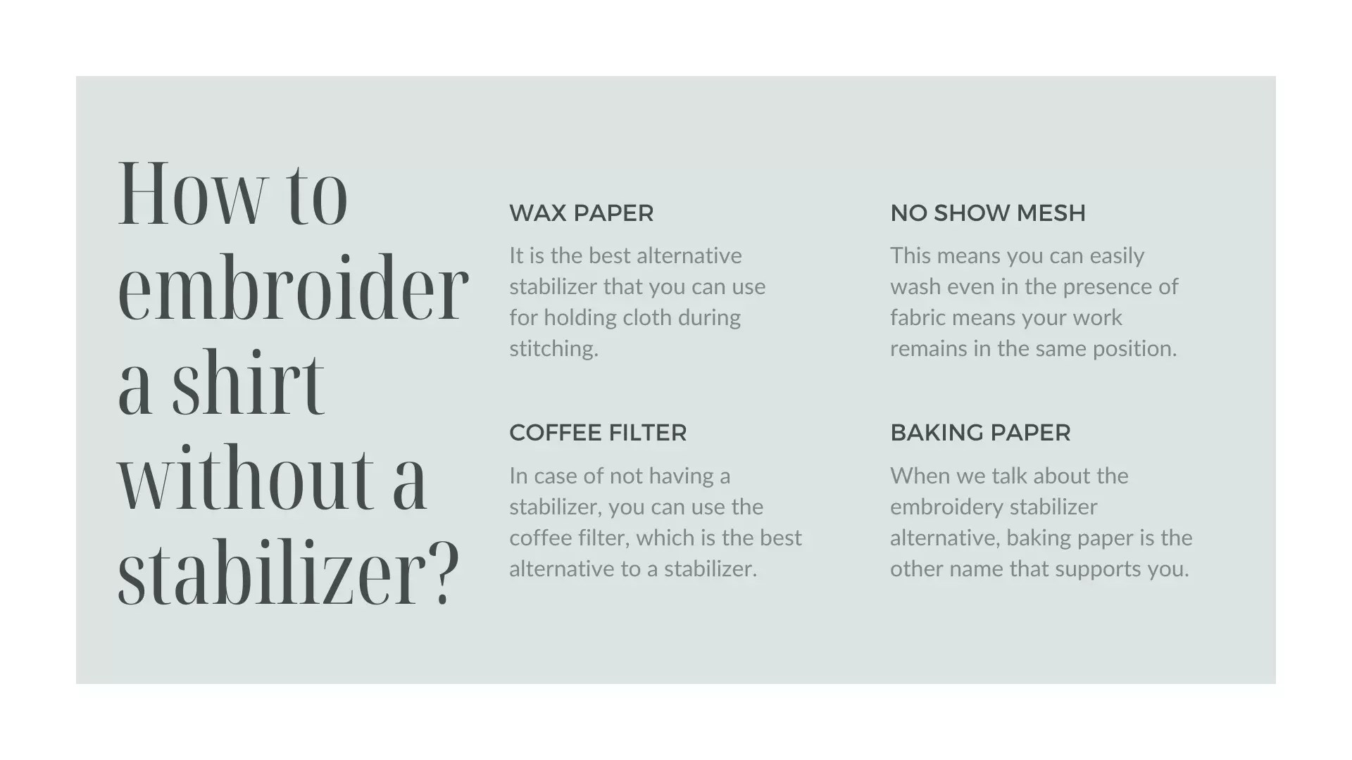 How to Embroider a Shirt by Hand