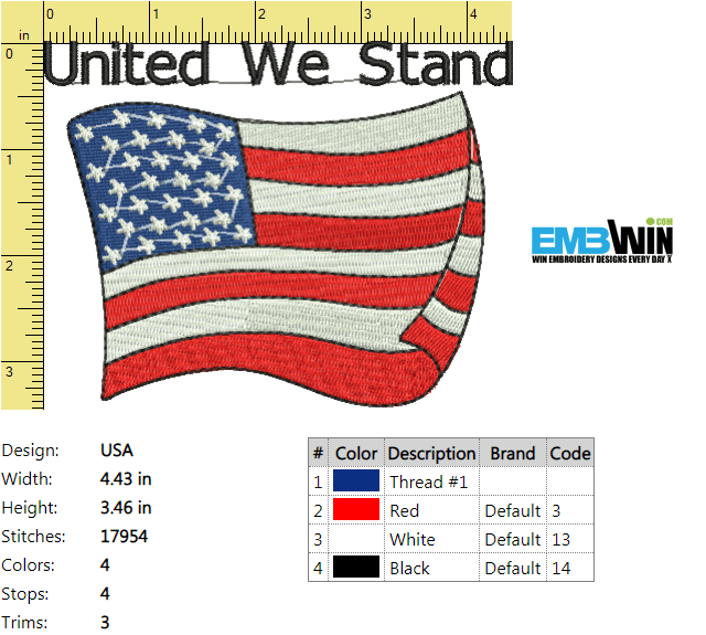 USA Free Embroidery Design 917 EMBWIN