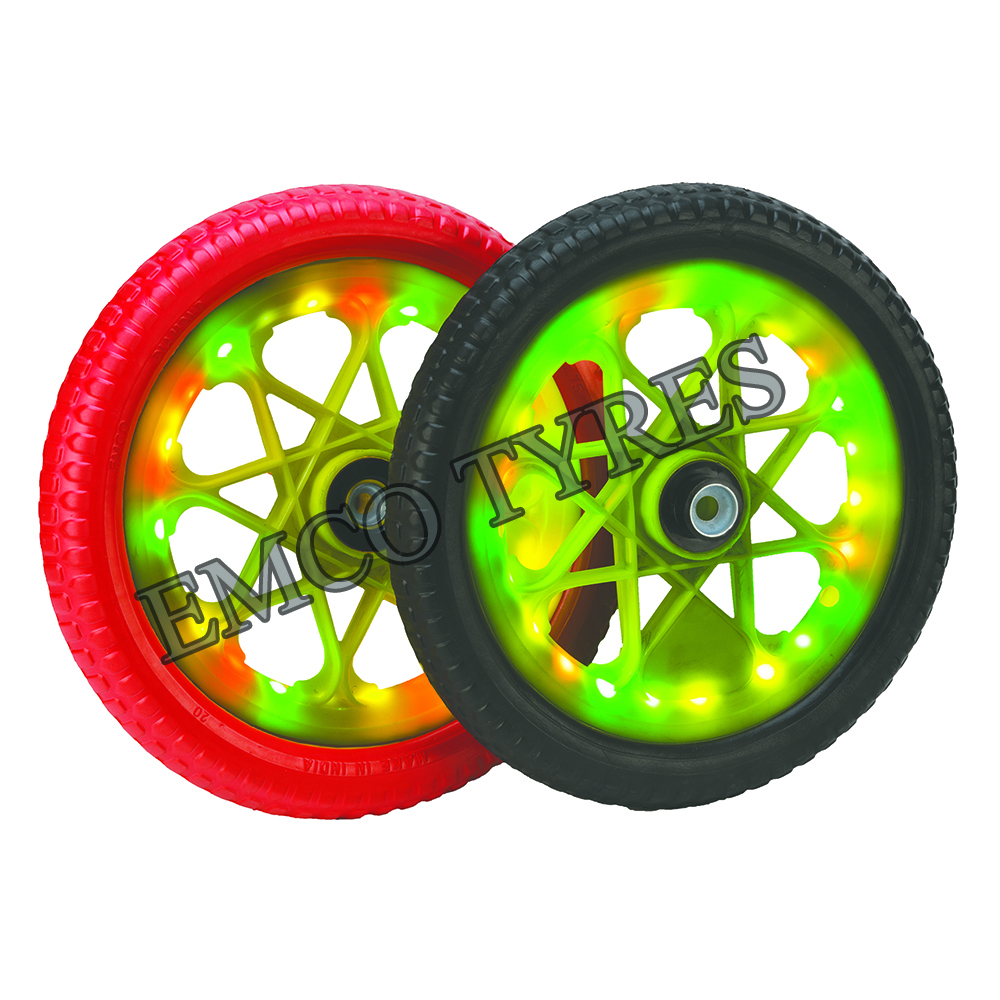 Led Light Eva Wheels for Kids Bicycle EMCO Tyres