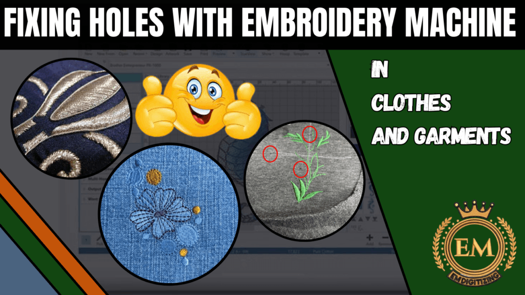 Fixing holes with embroidery machine In Clothes And Garments