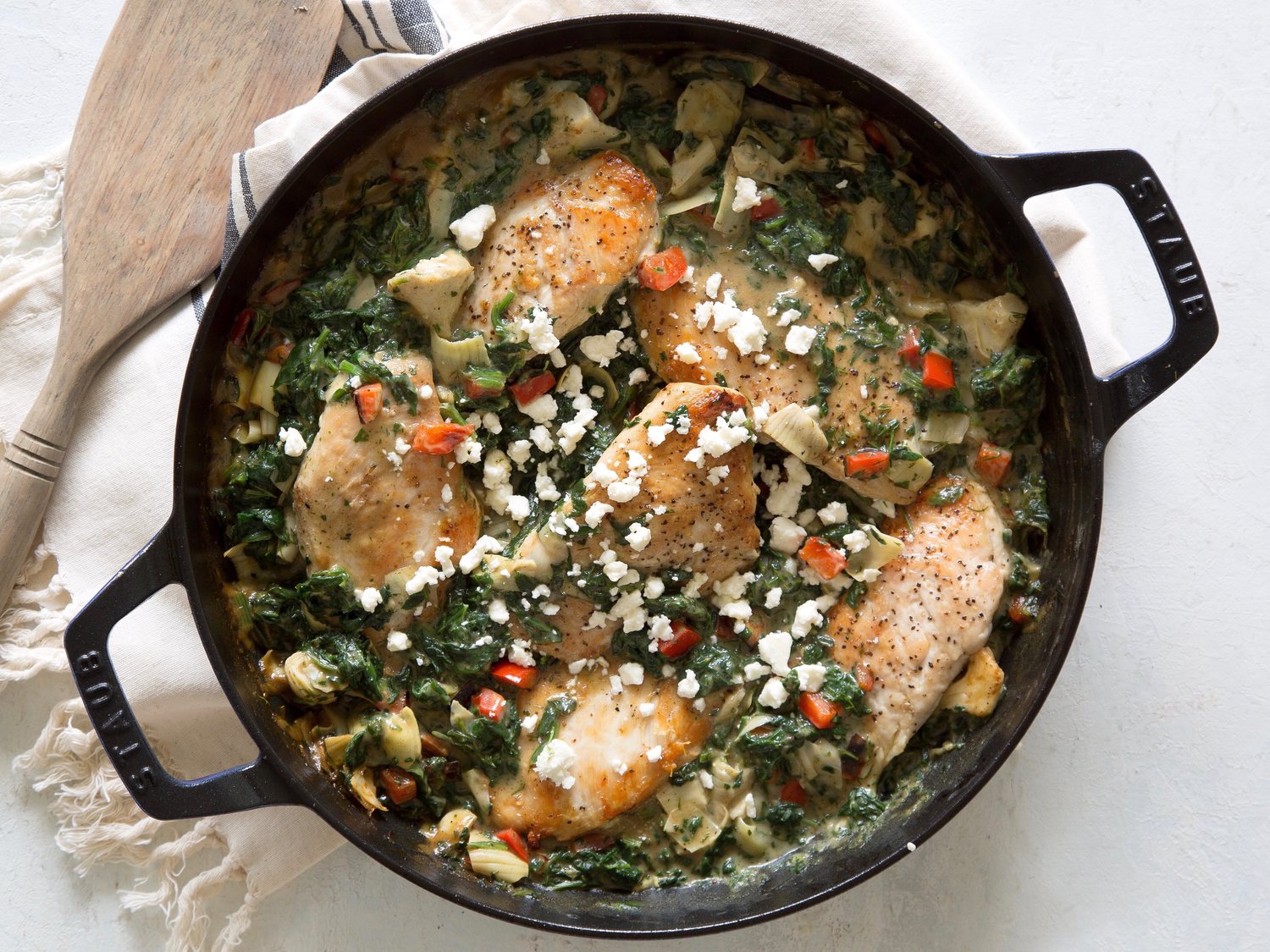 SpinachArtichoke Skillet Chicken
