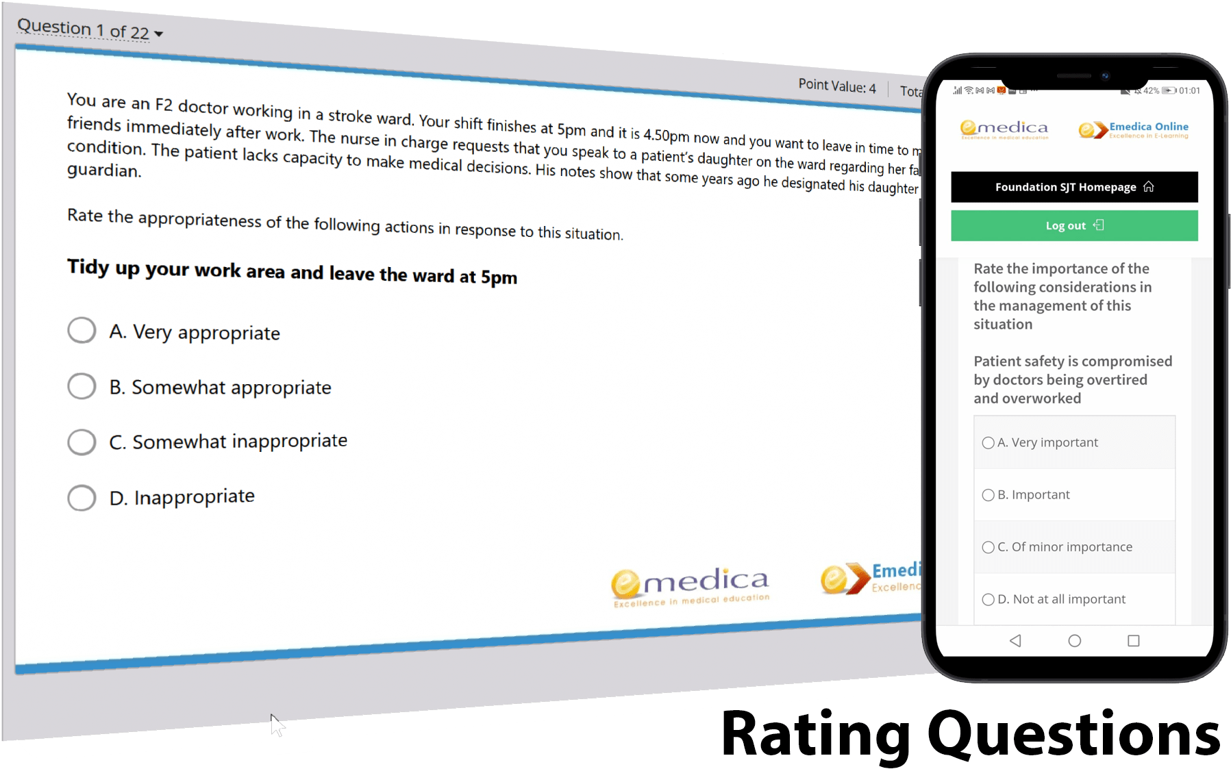 Foundation SJT Online Revision Emedica New Rating SJT