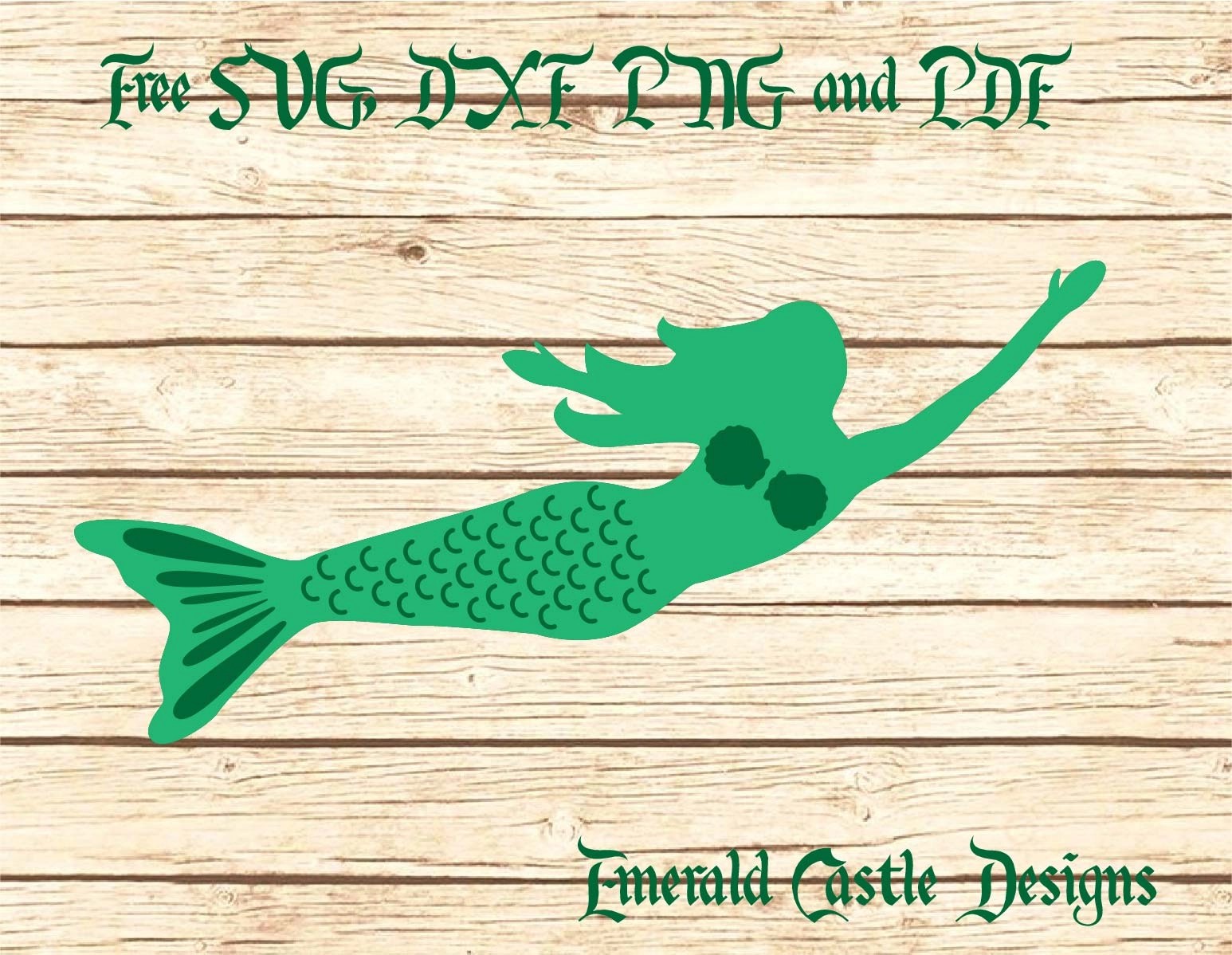 Mermaid Cut Out - Free Download - Emerald Castle Designs