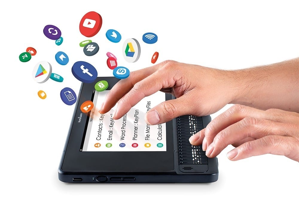 BrailleNote Touch Plus (18 cell) Emerald Coast Vision Aids