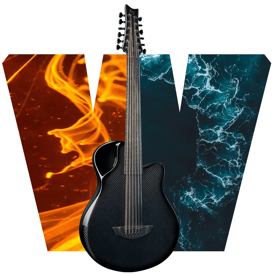 X712 String Black Quilted Maple Emerald Guitars