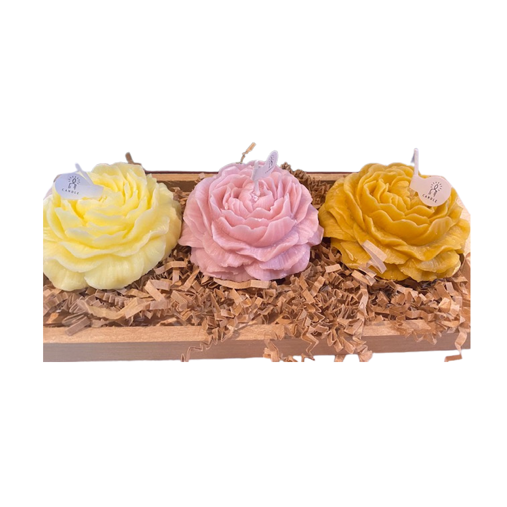 FLORAL TEA LIGHTS YELLOW, ROSE AND BEIGE Emerald Hills Pharmacy