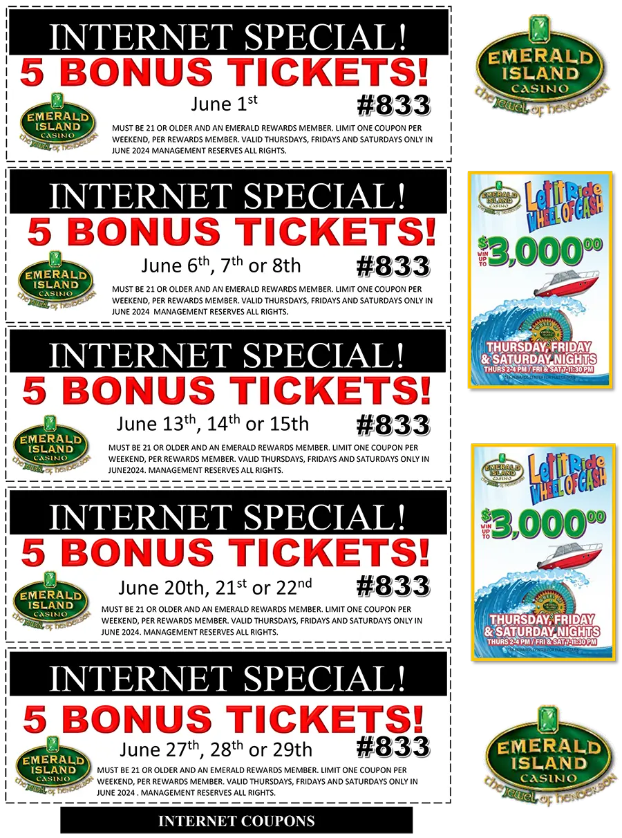 Coupon Emerald Island Casino