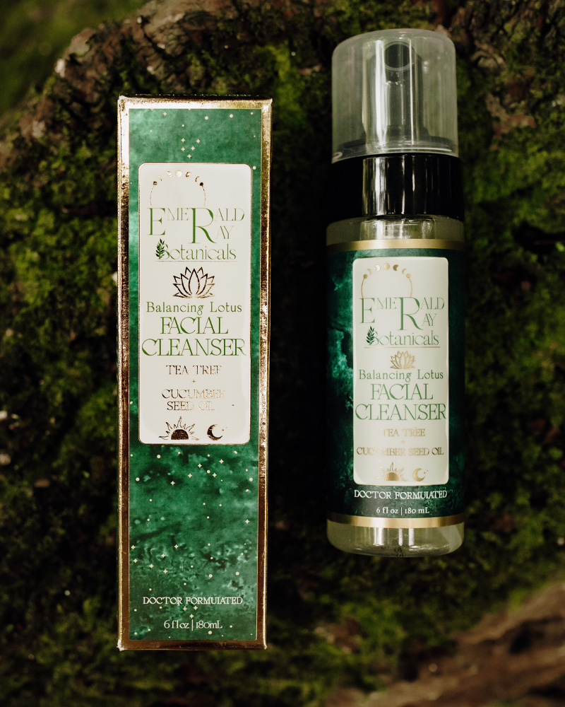 Balancing Lotus Facial Cleanser Emerald Ray Botanicals